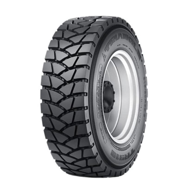 إطار شاحنة من ماركة تراينجل، بنقشة مصممة لتوفير قوة جر فائقة على الطرق الوعرة و مقاومة القطع - متجر إطاراتكم